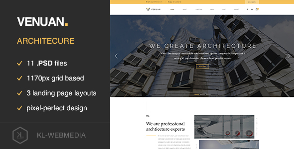 Venuan - Architecture PSD template