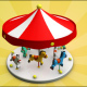 Carousel Low Poly - 3DOcean Item for Sale