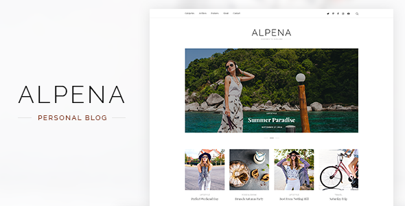 Alpena - Personal Blog PSD Template