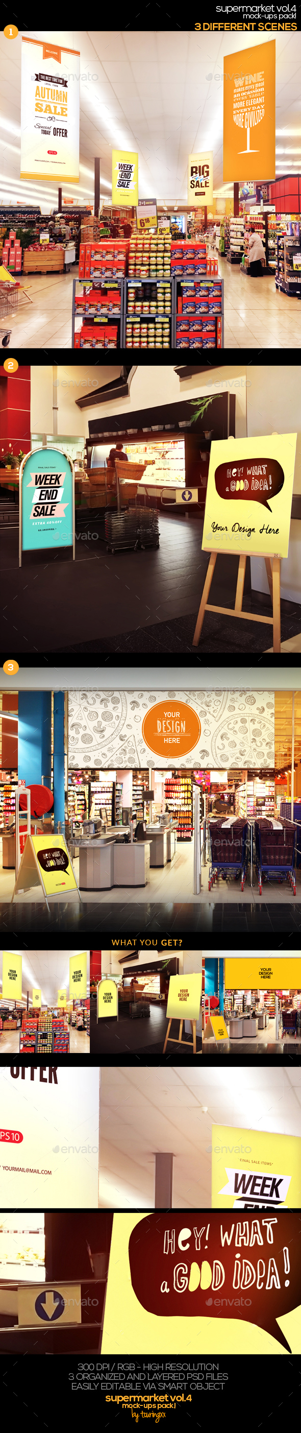 Download Supermarket Mockup Graphics Designs Templates PSD Mockup Templates