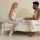Couple Relationships Problem Fight Conflict Sitting On Bed Argue Unhappy Woman Hit Man Negative - VideoHive Item for Sale