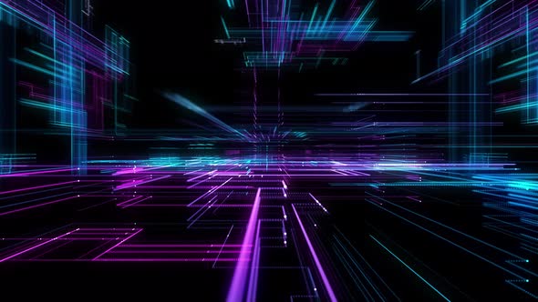 Digital Cyberspace with Particles alt