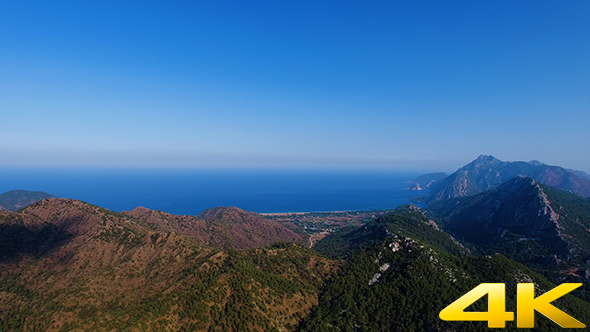 Green Mountains And Blue Sea