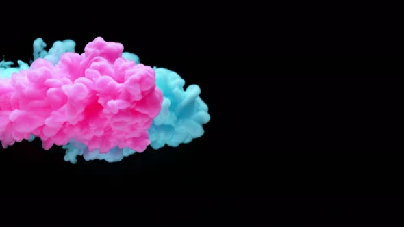 Super Slowmotion Shot of Color Inks in Water