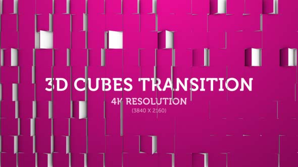 3D Cubes Transition 02 - 4K alt