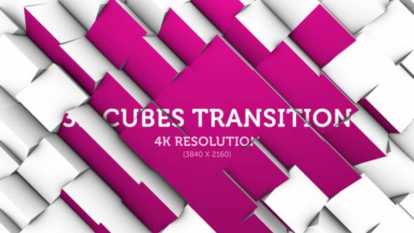 3D Cubes Transition 06 - 4K alt