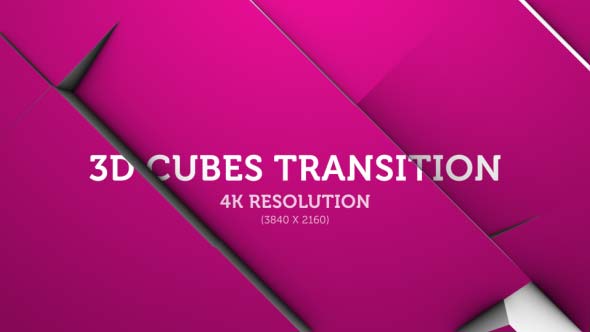 3D Cubes Transition 10 - 4K alt