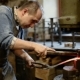 Blacksmith Forges Iron On The Anvil - VideoHive Item for Sale