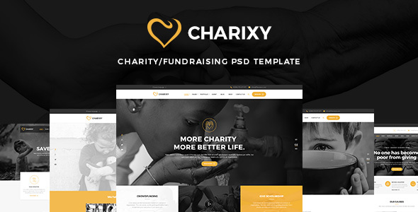 Charixy - Charity/Fundraising PSD Template
