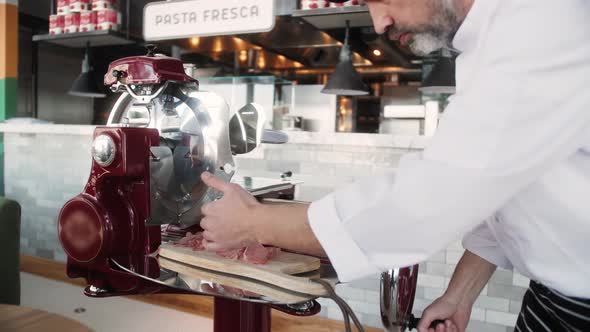 Traditional Spanish and Italian Food Professional Slicer for Slicing Meat or Jamon Slices for