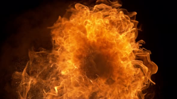 Fire Explosion Shooting with High Speed Camera at 1000Fps