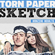 Sketch and Torn Paper Photo Effect Photoshop Action - GraphicRiver Item for Sale