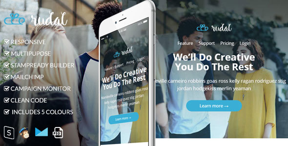 Rudal - Responsive Email Template + Bonus