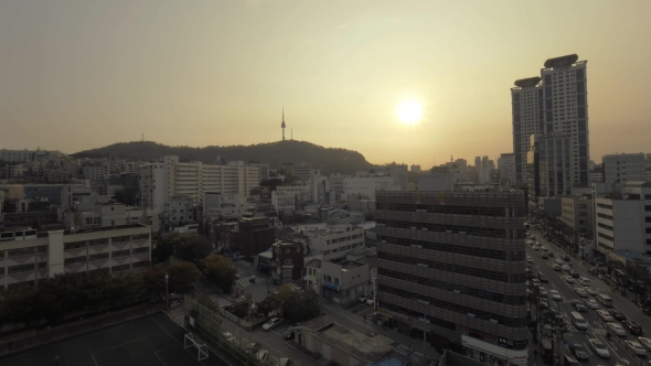 Evening Cityscape Of Seoul, South Korea