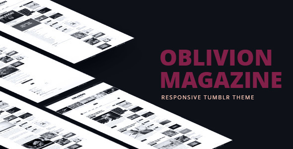 Oblivion Magazine - Responsive Tumblr Theme