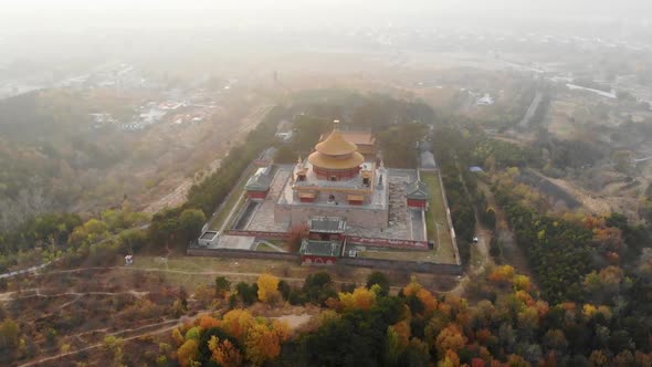 Aerial View of The Temple of Universal Happiness, Pule Si,, Chengde, China