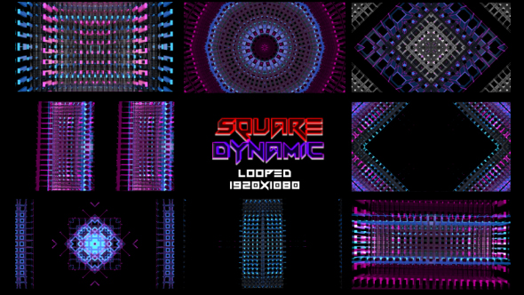 Abstract Square Dynamic VJ Pack
