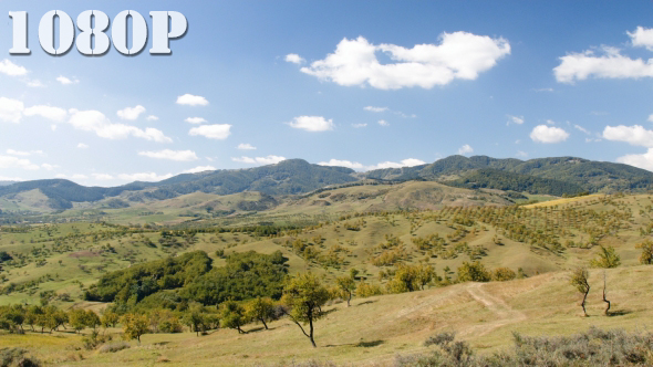 Green Valley and Clouds