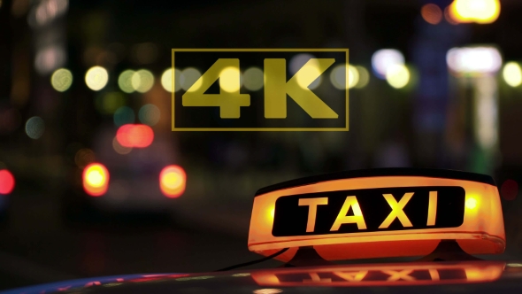 Illuminated Sighn Of Taxi Cab 2