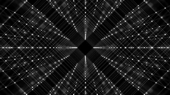 Cyber Network Of Dots And Lines