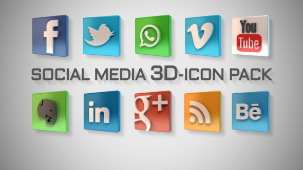 Social Media 3D Icons Pack alt