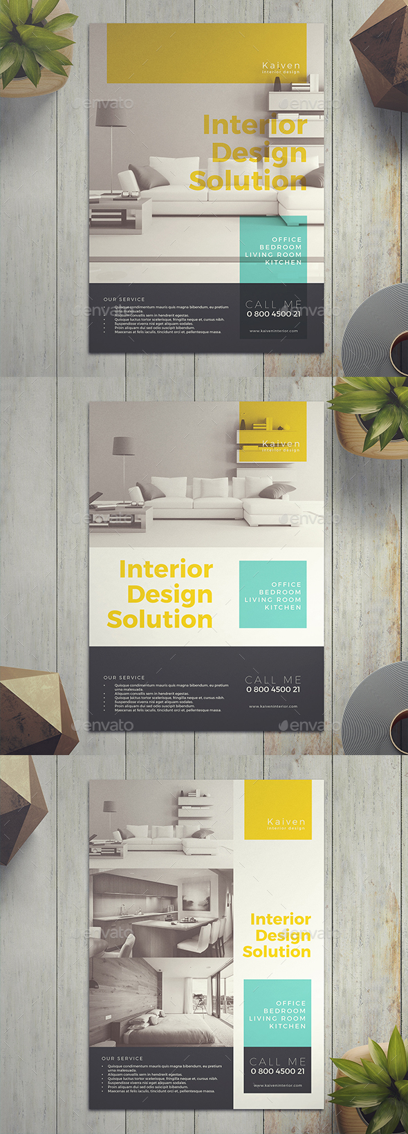 Interior Design Flyer Graphics Designs Templates