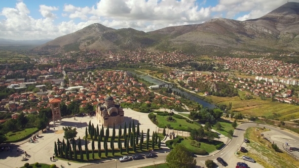 Aerial View Of Trebinje City