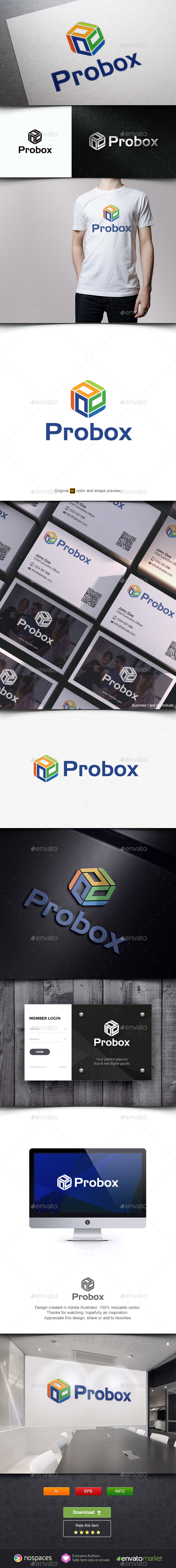 Pro Box - Letter P Logo