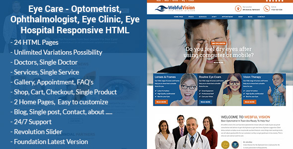 EyeLove - Optometrist & Eye Care HTML Template