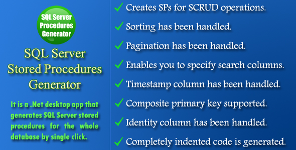 SQL Server Procedures Generator