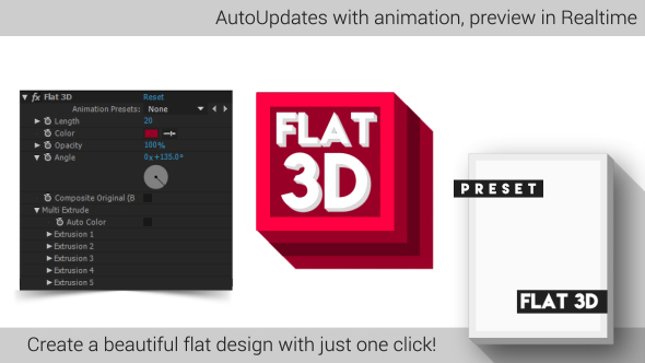 Flat 3D V2 - After Effects Preset (CS6 and Above)
