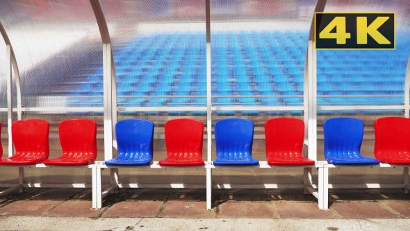 Seating for Coaches and Players at the Stadium