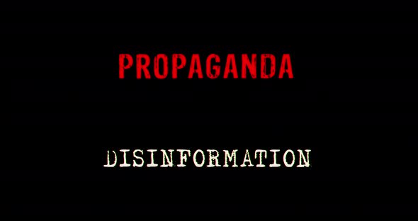 Propaganda and disinformation modern glitch concept