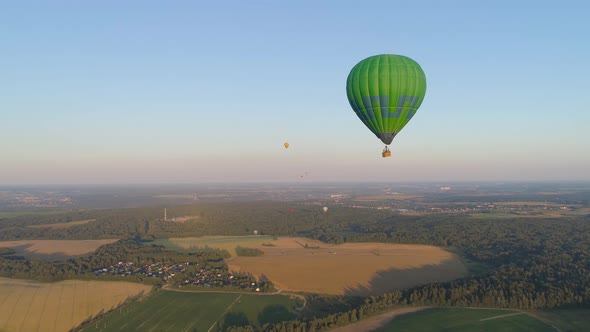 Hot Air Balloon in Sky