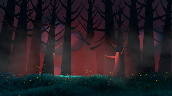 Fireflies And Forest