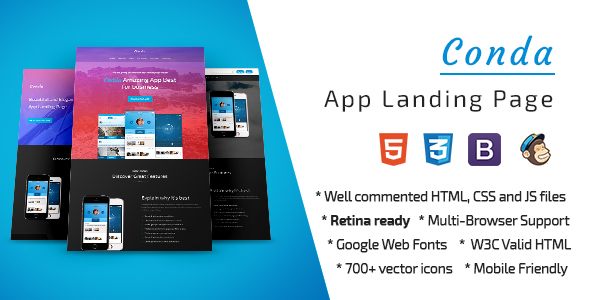 Conda - App Landing Page