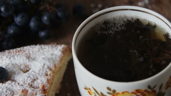 Cup Of Hot Black Leafy Tea