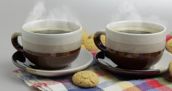 Cookie and Two Cups of Coffee. Kruidnoten, Pepernoten, Strooigoed