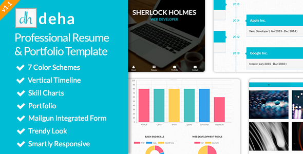 deha - Professional Resume & Portfolio Template