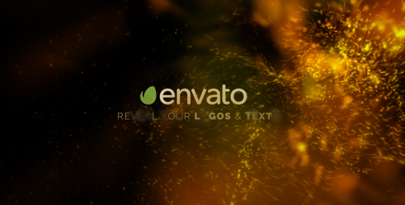 Title Text Fiery Particles Transitions 7 Pack alt