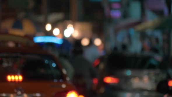 Transport Traffic At Night. Bangkok, Thailand alt