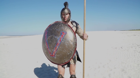 Warrior In The Desert In The Middle Ages