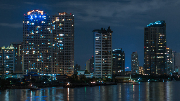 City Night Buildings