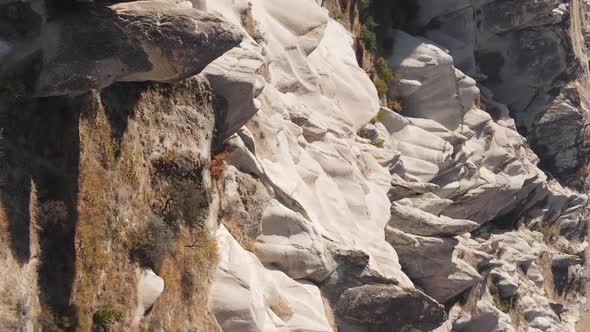 Vertical Video Cappadocia Landscape Aerial View