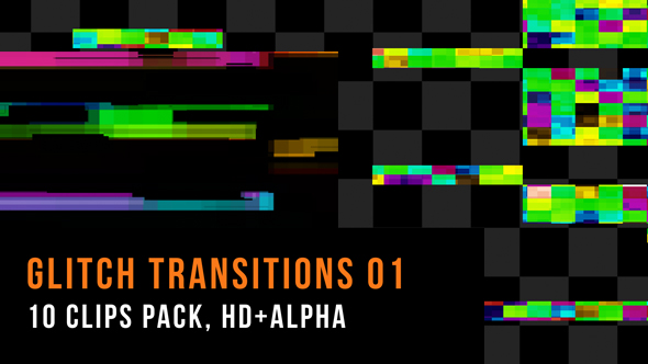 Glitch Transitions Pack 01