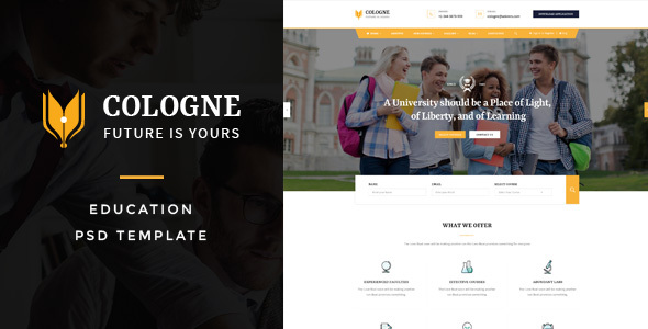 Cologne : Education PSD Template