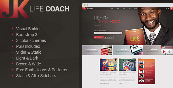 Life Coach - Multipage HTML Template with Visual Builder