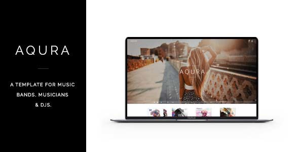 AQURA - szablon muzyczny zespołu muzycznego i DJ&#39;a HTML