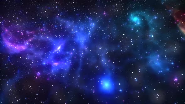 Blue Galaxy Space Motion Loop Background