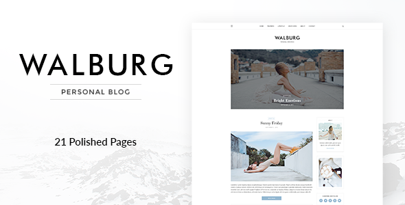 Walburg | Universal Personal Blog PSD Template